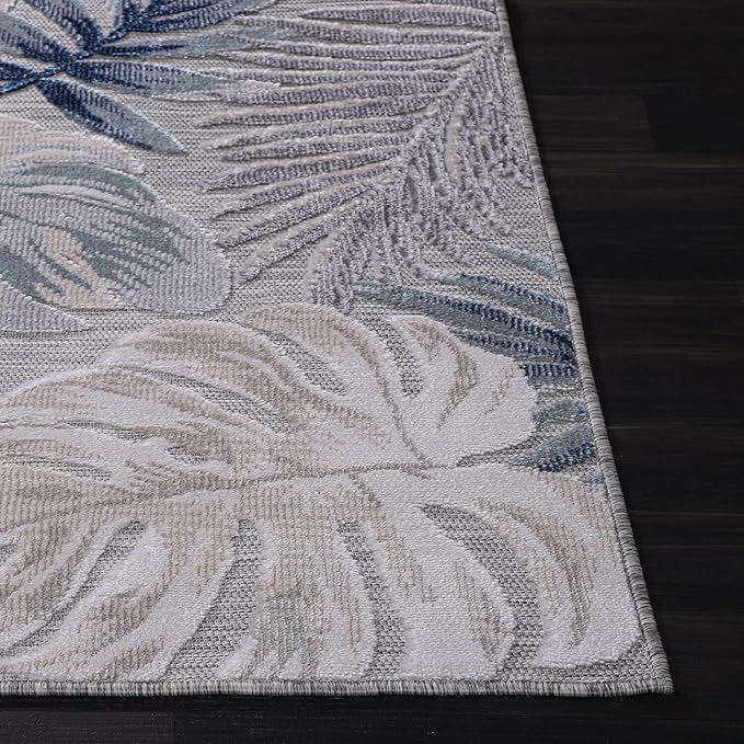 CAMILSON Runner Outdoor Rugs Oriental Retro Traditional Floral Medallion Area Rug 2x7 Non-Shedding Stain Resistant Indoor Carpet for Bathroom Hallway Kitchen Office (2 x 7 / Blue)