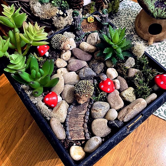8 Pcs Mushroom Decor, Resin Fairy Garden Decorations for Indoor Outdoor, Terrarium Ornaments, Miniature House Plants Accessories