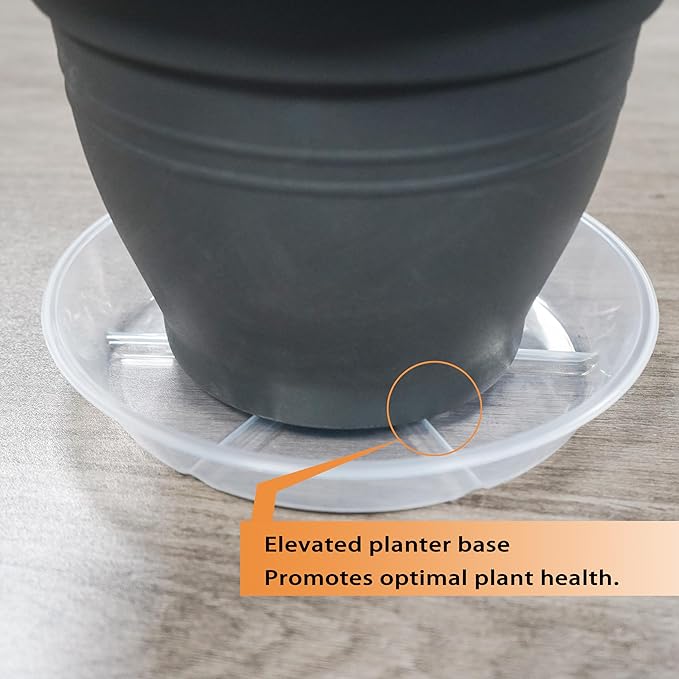 10 Packs Plant Saucer, 6 8 10 inch Clear Plant Saucers, Durable Round Plastic Flower Plant Water Drip Tray for Pots Planter, Heavy Duty Plant Dish Pant Plate to Catch Water for Indoor & Outdoor