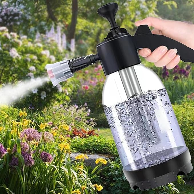 Foam Sprayer – 33x25.5cm PP, 2L Handheld Cannon, Hose Tool | Perfect for Vehicle Cleaning, Lawn Surfaces, Patio Maintenance, Household Tasks, Car Detailing, Multi-Purpose Garden Accessory, Spray