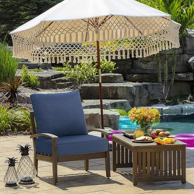 24"x27.5" Outdoor Deep Seat Patio Cushions Set of 2, Deep Seat Bottom Resilient Foam Filling Water-Resistant Stain-Resistant UV Resistant Weather Resistant with YKK Zippers, Midnight