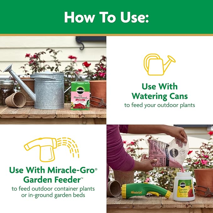 Miracle-Gro Water Soluble Rose Plant Food, 1.5 lb