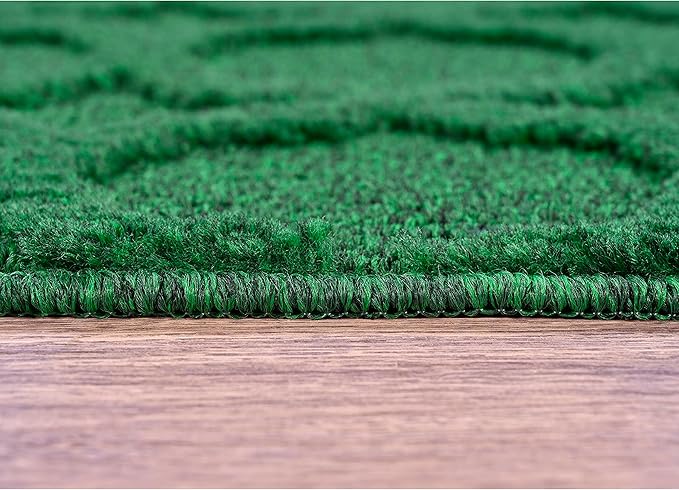 Garland Rug Garden Trellis 9 ft. x 12 ft. Indoor/Outdoor Area Rug Outdoor Waterproof Rug for Patio, Camping Rugs, RV, Porch, Deck, Camper, Balcony, Backyard for High-Traffic Areas, Green