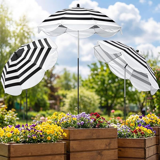3 Pack Plant Umbrella for Outdoor Adjustable Sun Shade Covers 24" Sun Protection Cloth UV Umbrella for Potted Plants, Garden Beds, Patio Flowers