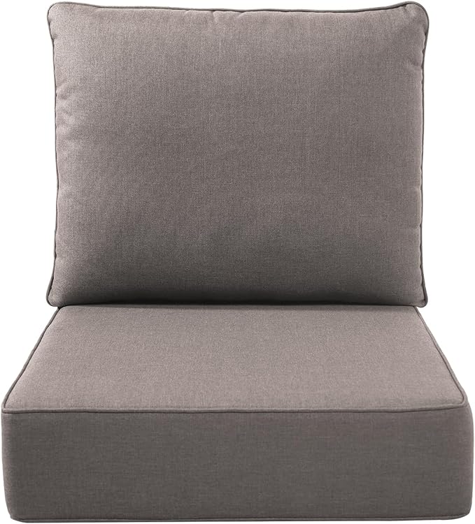 Luxury Outdoor Seat Cushion Set-22 x 24 x 6 Inch Outdoor Chair Cushions with Water Resistant & Removable Cover Outdoor Cushions for Patio Furniture Chair Sofa Couch