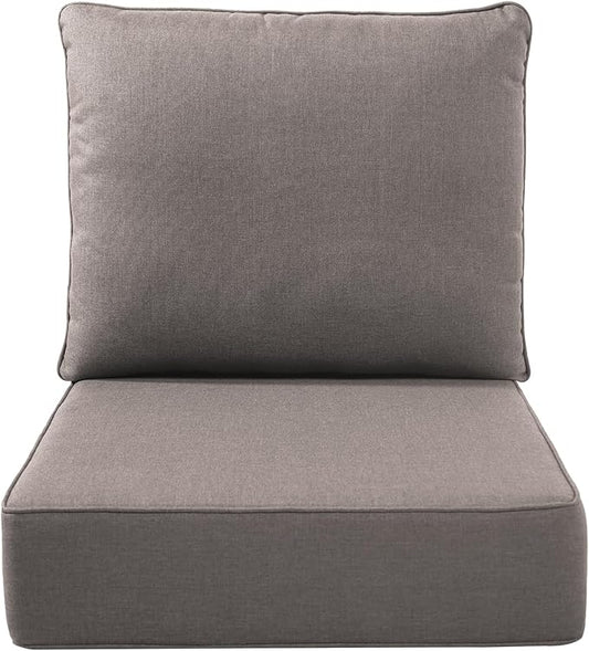 Luxury Outdoor Seat Cushion Set-22 x 24 x 6 Inch Outdoor Chair Cushions with Water Resistant & Removable Cover Outdoor Cushions for Patio Furniture Chair Sofa Couch