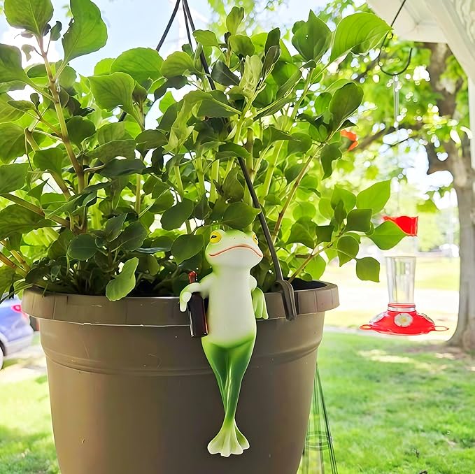 Happy Tiny Frogs Garden Statue – Outdoor Decorative Frog Planter for Plants, Small Cute Frogs Figurine for Lawn & Garden Decor – Funny Frog Gift for Women, Fairy & Pot Decor