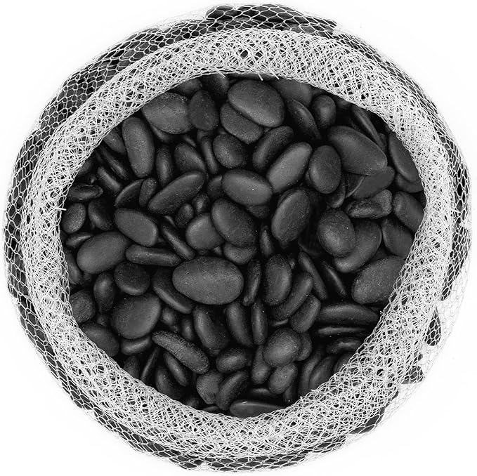 River Rocks Decorative Ornamental Vase Filler Aquarium Gravel Black, Medium 5 lbs - Landscaping Pebbles for Indoor Plants, Fish Tank Gravel, Terrarium & Home Decor, DIY & Crafting – Royal Imports