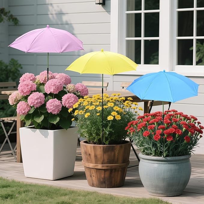 Joyline Gardening Gifts for Women Men, Plant Umbrellas for Outdoor Plants, Gifts for Plant Lovers Small Umbrella Sunshade Cover Plant Shade Cloth for Potted Plants, Garden Beds, Backyard