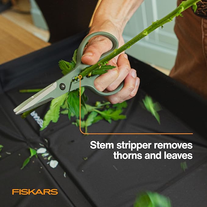 Fiskars Shaper Plant Shears, Plant Snip & Holder, Precision Indoor Gardening Shears, 6"