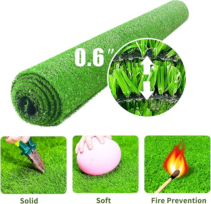 LVBAO Synthetic Artificial Grass Turf 3FTX10FT (30 Square FT) Reusable Dog Pee Pads Potty Training Rug Grass Pet Carpet for Outside Patio Garden Lawn Balcony Landscape Dog with Drainage Holes