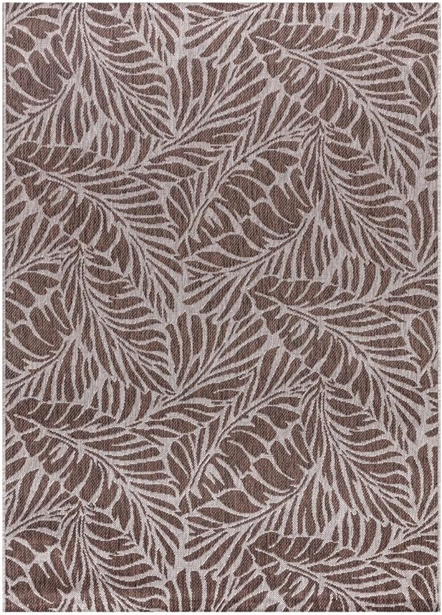 Keen Home Design Terrace Outdoor Area Rug - 46"x67" Washable Indoor/Outdoor Rug for Patio, Kitchen, Balcony, Beach, Garden, Deck and Porch, Size: 3'10" x 5'7", Rainforest Beige 363