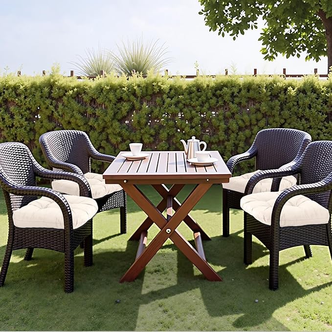 MTMR Water-Repellent Outdoor Chair Cushions Set of 2, 19”X19” Patio Chair Cushions with High Elasticity PP Cotton, Thick Tufted Outdoor Patio Furniture Cushions, Seat Cushions for Outdoor Furniture