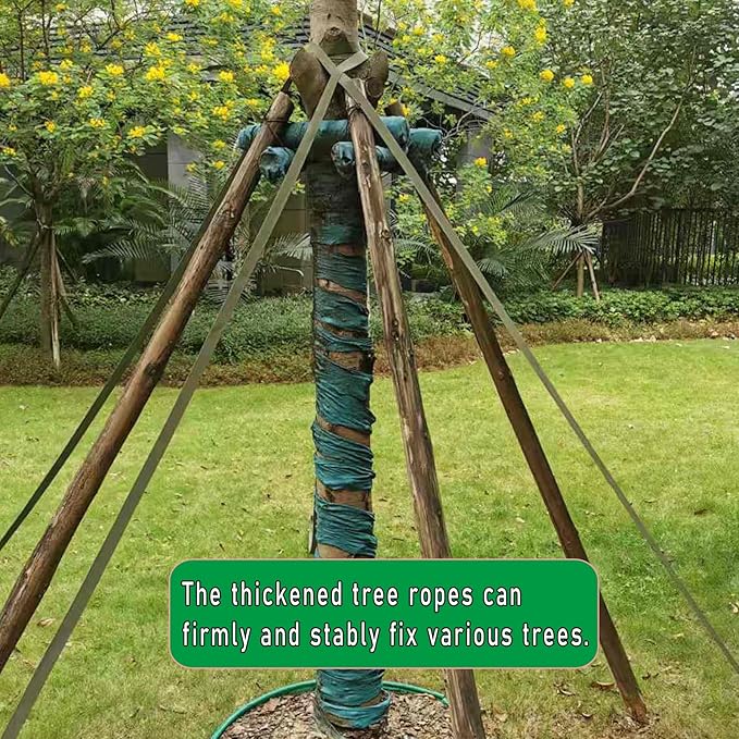 1 Roll 65.6 Feet Tree Tie for Plant Support Garden Strap 1 Inch Width Staking and Guying Material 1,800 Lbs Strength (Red)