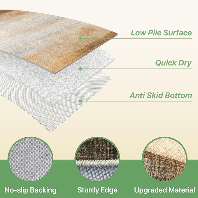 GENIMO 4'x 6'Outdoor & Indoor Area Rug, Waterproof, Non-Shedding, Easy Cleaning, Abstract Front Door Mat for Patio, Entryway, Porch, Living Room, Bedroom, Bathroom, Outside Carpet