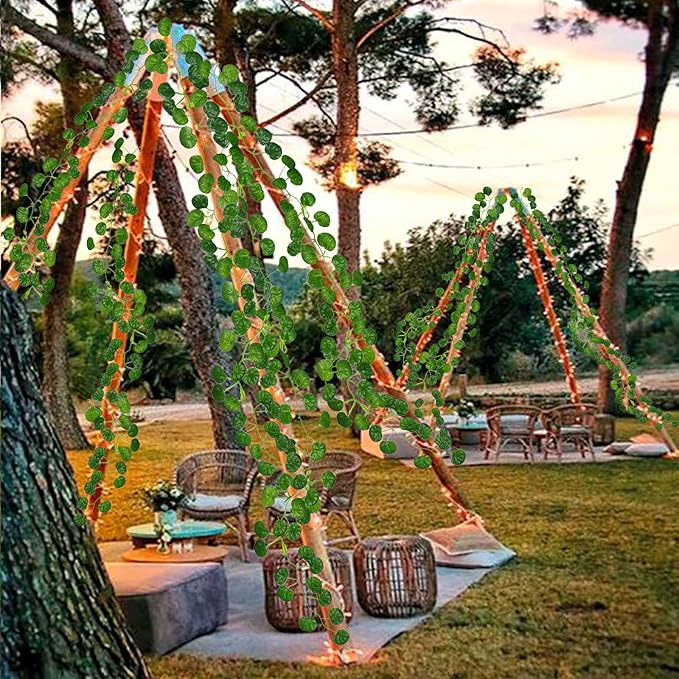 24 Pack 168 Ft Fake Vines for Room Decoration Greenery Garland Artificial Hanging Plants Faux Green Leaves Wall Vine for Bedroom Ceiling Cottage Core Wedding Garden Party Decor