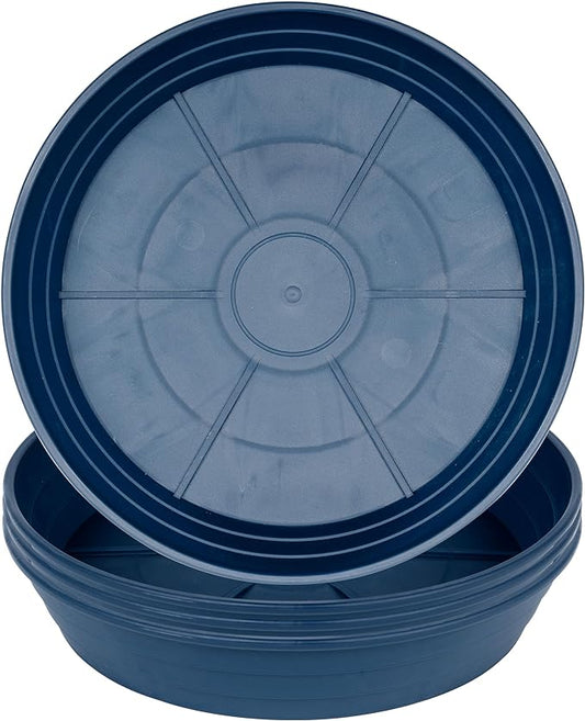 Plant Saucer 14 Inch 4 Pack 6 8 10 12 14 16 18 20 25, Plastic Plant Trays for Pots，Extra-Deep Plant Water Dray Tray, Bird Bath Bowl, Heavy Flower Plant Saucers Indoors and Outdoor No Holes