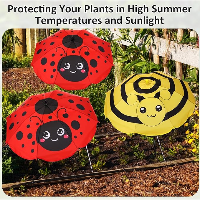 24. 5 Inch Plant Umbrellas for Outdoor Plants Garden Umbrella Shade for Potted Plant, Garden Bed Flower Pot Provide Shade to ‌defend Blazing Sun