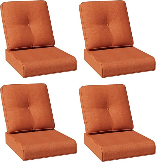 Joyside Outdoor Chair Cushions Set, 22x25/22x24 Inch Patio Furniture Deep Seat Cushions, Water Resistant & Thick Cushion, Outdoor Replacement Cushions for Seat and Sofa