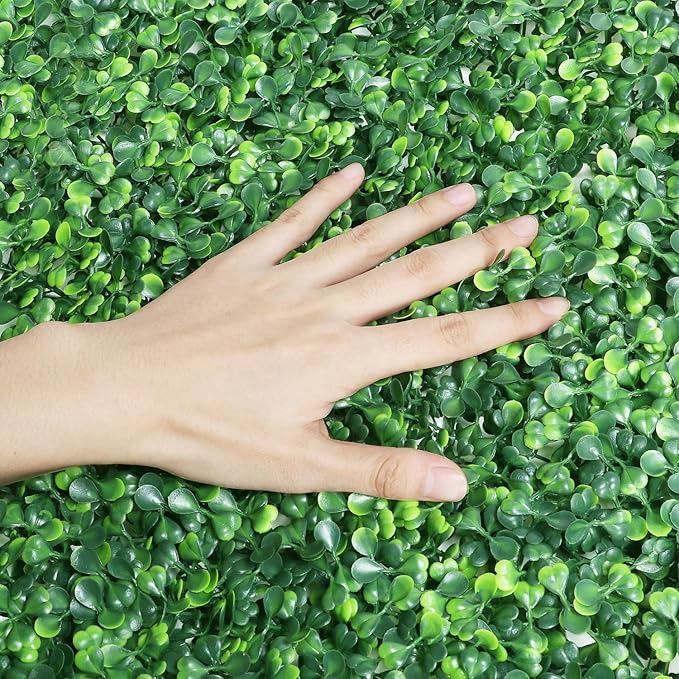Yaheetech Grass Wall Panels 12PCS 20x20 Artificial Boxwood Panels, Topiary Hedge Plant, Privacy Hedge Screen, UV Protected Decor Faux Greenery Wall for Outdoor & Indoor Garden Fence Backyard, Green