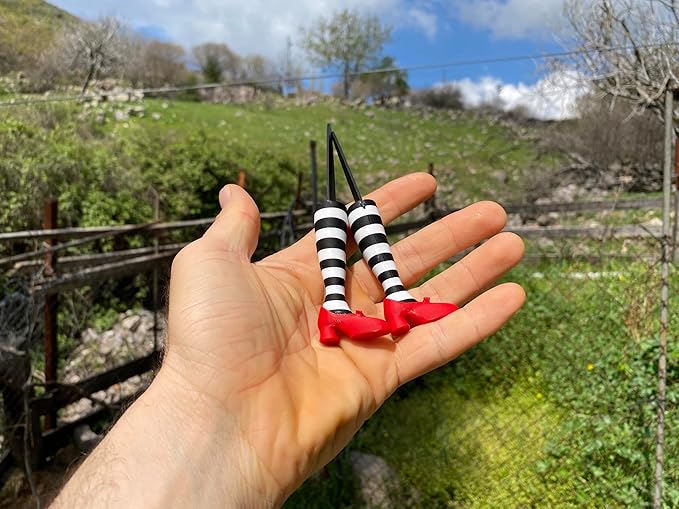 Wicked Witch Legs Mini Plant Pot Decor – Fun Halloween Planter, Spooky Home Decor, Unique Planter for Indoor & Outdoor Plants