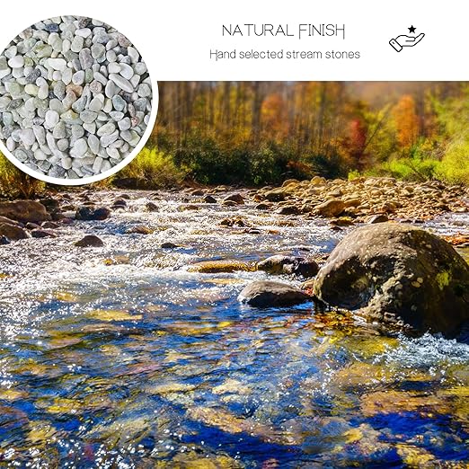 3Lb Pebbles for Indoor Plants,River Rocks for Succulent Plants,Aquarium Gravel,Decorative Stones Bonsai Garden Pebbles,Aquarium Rocks for Landscaping,Plants,Vase Fillers (Green)