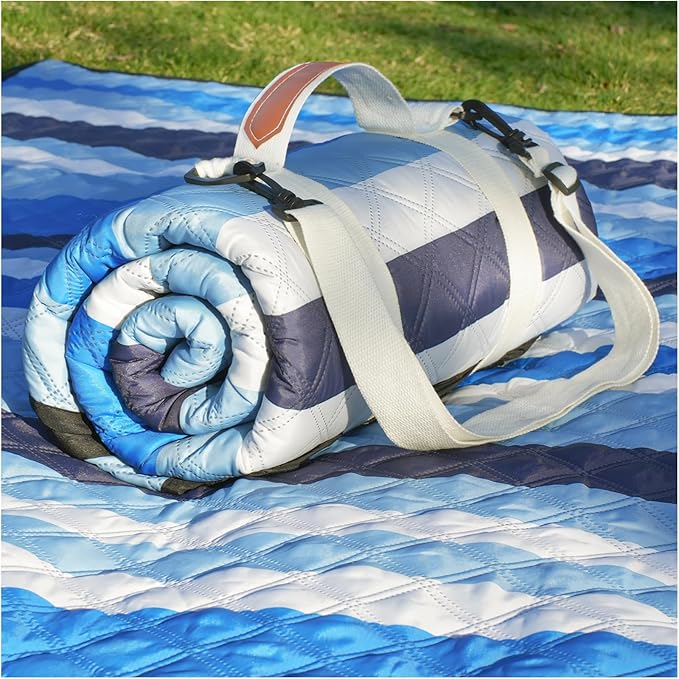 Waterproof Beach Blanket Picnic Outdoor Mat Extra Large Women Men Family Summer Vacation Essentials Lake Day Must Haves Travel Accessories Supplies Camp Gear Stuff Necessities Items Gadget Needs Gift