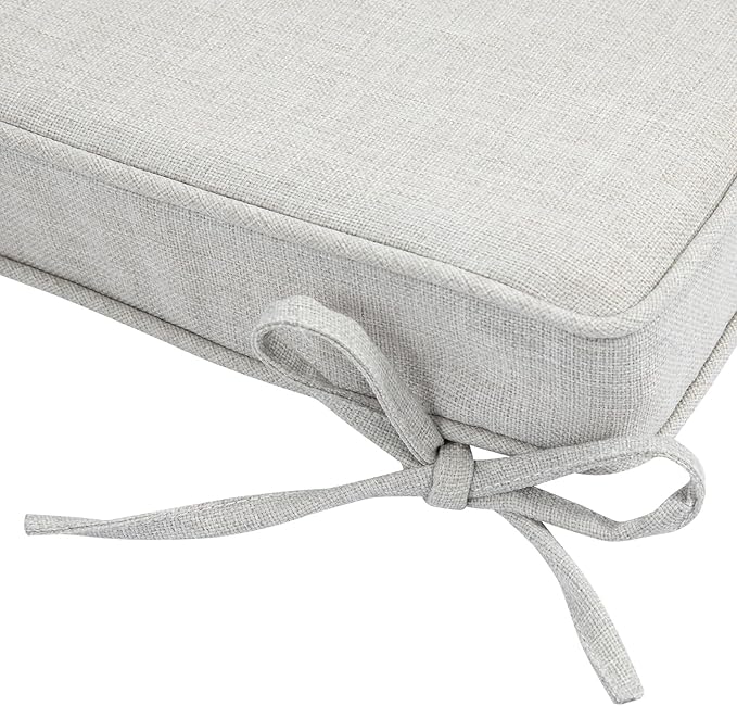 FUNHOME Outdoor Chair Cushions 18x18 Inch,Set of 2,Water Resistant Chair Pads with Ties,Square Seat Cushion 18"x18"x2.5",Patio Chair Cushion for Garden,Backyard Furniture(Cloud Gray)