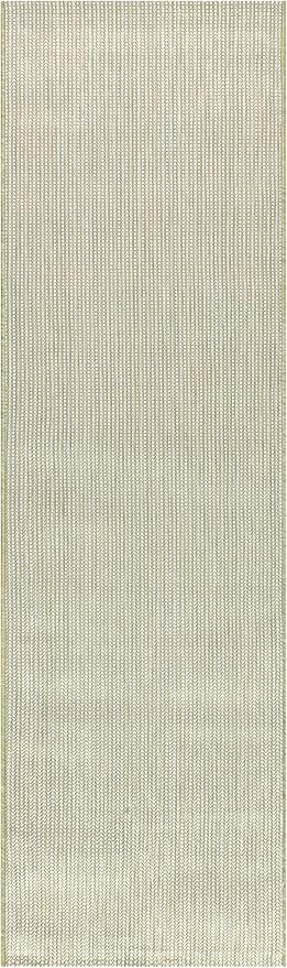 Keen Home Design Terrace Outdoor Runner Rug - 26"x91" Washable Indoor/Outdoor Rug for Patio, Kitchen, Balcony, Beach, Garden, Deck and Porch, Size: 2'2" x 7'7", Solid Green