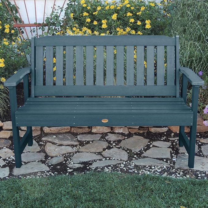 highwood Lehigh Garden Bench, 5 Feet, Nantucket Blue