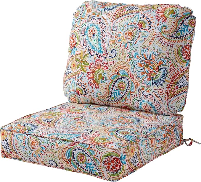 Greendale Home Fashions Outdoor 2-Piece Deep Seat Cushion Set, Jubilee