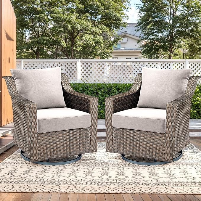 Luxury Outdoor Seat Cushion Set-22 x 24 x 6 Inch Outdoor Chair Cushions with Water Resistant & Removable Cover Outdoor Cushions for Patio Furniture Chair Sofa Couch
