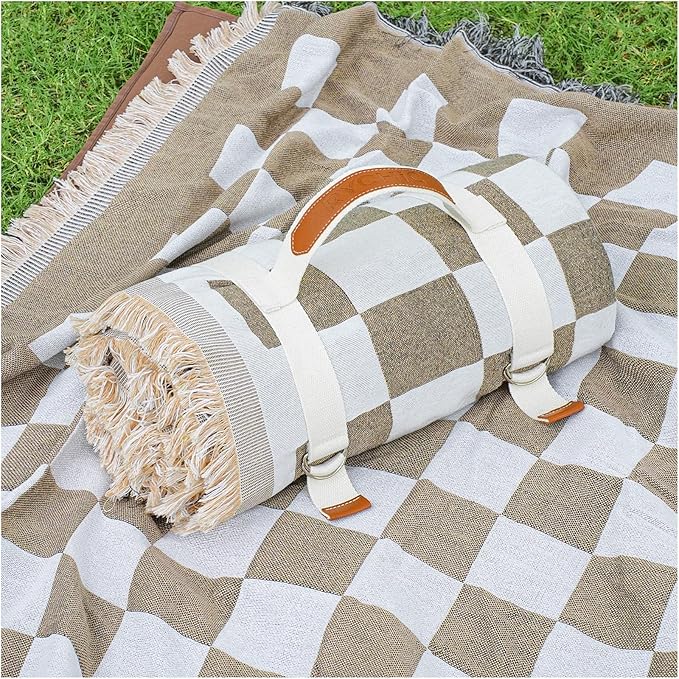 2 in 1 Extra Large Boho Beach Blanket Towel Sand Free Outdoor Picnic Mat Giant Oversized Xl Big Jumbo Huge Turkish Woven Throw Cloud Summer Vacation Essential Travel Must Have Accessories Women Gift