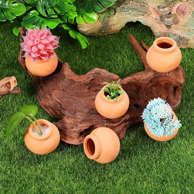 Mini Clay Pots 6Pcs Mini Terracotta Clay Pots Pottery Planter Flower Cotta ature Terre for DIY Garden Dollhouse