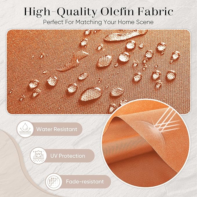 Luxury Outdoor Seat Cushion Set-24 x 24 x 6 Inch Outdoor Chair Cushions with Water Resistant & Removable Cover Outdoor Cushions for Patio Furniture Chair Sofa Couch