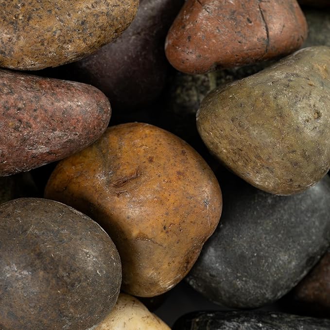 MSI Decorative Polished Mixed Pebbles, 0.8 inch- 1.2 inch, 40 lb. Bag (55 Bags/Pallet)