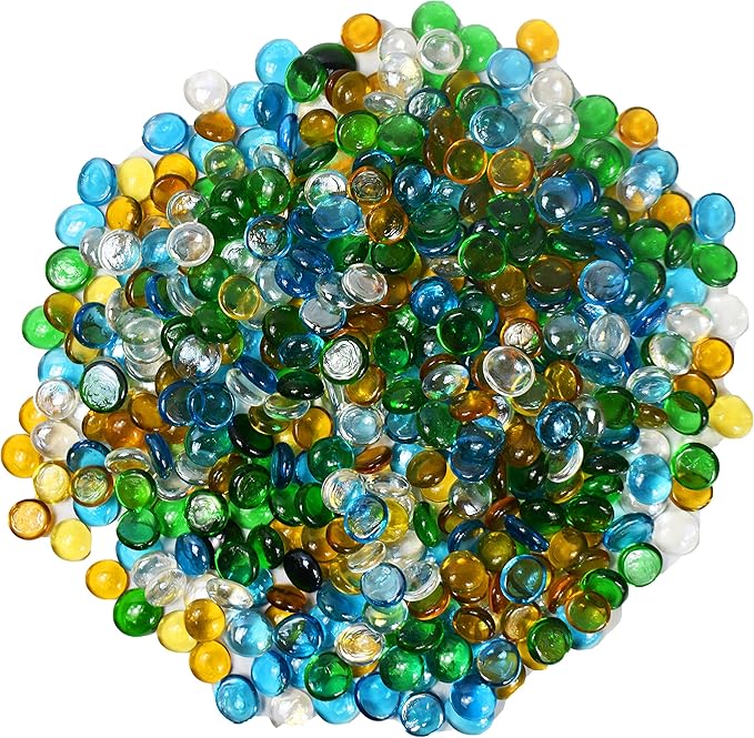 Around 2 Pounds of Decorative Stones Perfect for Aquariums, Vase Fillers, Table Scatter, Scrapbooking and Much More! Beautiful Gems! (Panacea Coastal Mix)