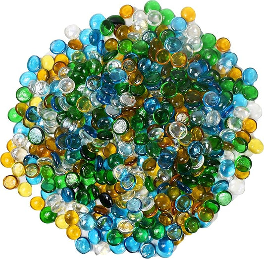 Around 2 Pounds of Decorative Stones Perfect for Aquariums, Vase Fillers, Table Scatter, Scrapbooking and Much More! Beautiful Gems! (Panacea Coastal Mix)