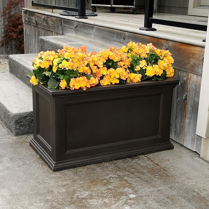 Mayne 5826-ES Polyethylene Patio Planter, 20x20, Espresso