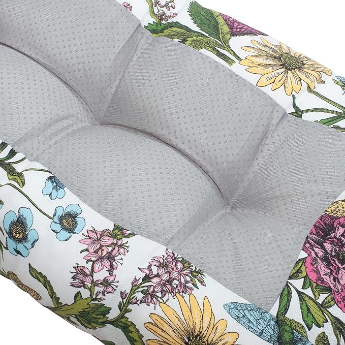 Outdoor Bench Cushion 48 x18 inch with Non-Slip Grips,Water Resistant Porch Swing Cushion,Bench Pillow Pads,Floral Tufted Cushions for Patio Garden Furniture,48" Seat Cushions(Butterfly Flower)