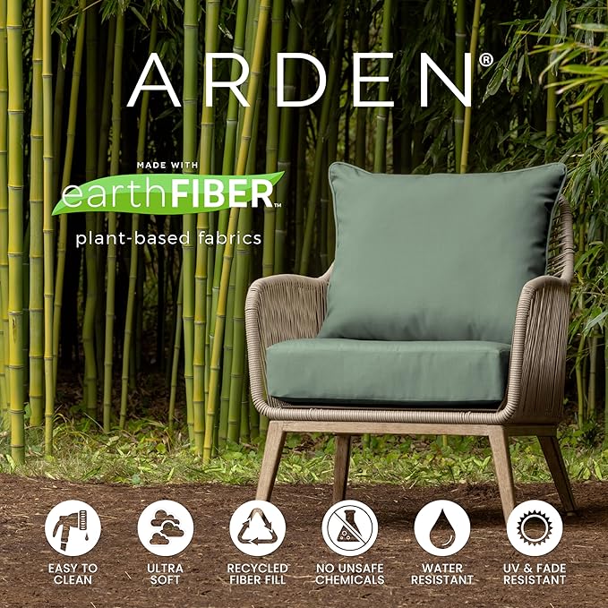 Arden 2-Pack earthFIBER Outdoor Patio Dining Chair Cushion, 20x44, Rain-Proof Seat Pad, Fade-Resistant Outdoor Cushion Luau Red Tropical Floral