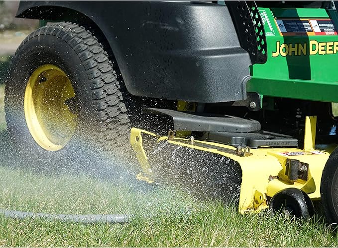 Lawn Mower Deck Cleaner - No More Scraping - Blast Away Grass Clippings with Water from a Garden Hose - Strong, All Metal Design with 13 Spouts