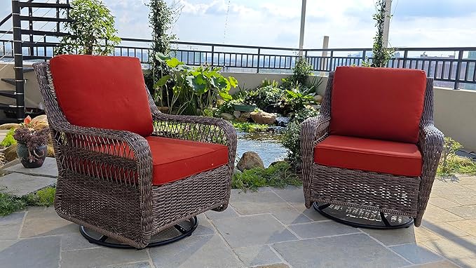 JMGBird Outdoor Chair Cushion Tufted Pillow, Deep Seat Chair Cushion Set 22"x22" Outdoor Cushions for Patio Furniture