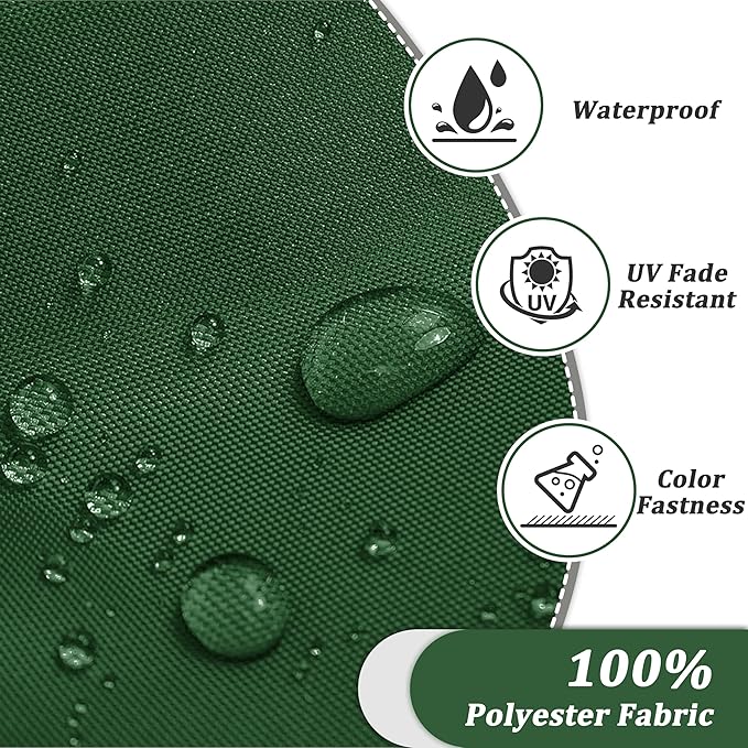 14-Piece Outdoor Cushions for Patio Furniture Thick Outdoor Chair Cushions 5" Foam High-Density Water-Resistant Deep Seat Cushion for 6-Seat Sectional Sets Liner&Cover Green