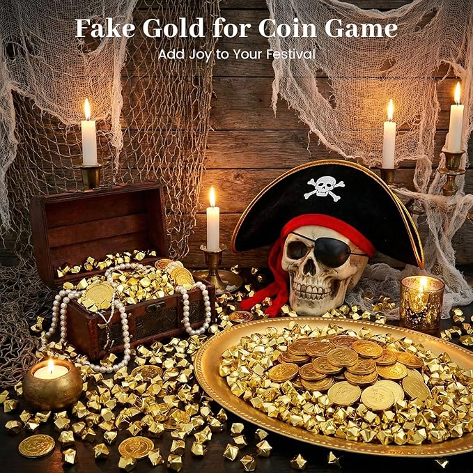 DomeStar 150PCS Gold Acrylic Ice Rocks – Faux Gold Gems Nuggets Vase Fillers for Christmas Centerpieces, Glitter Party Decorations, DIY Crafts & Table Scatter