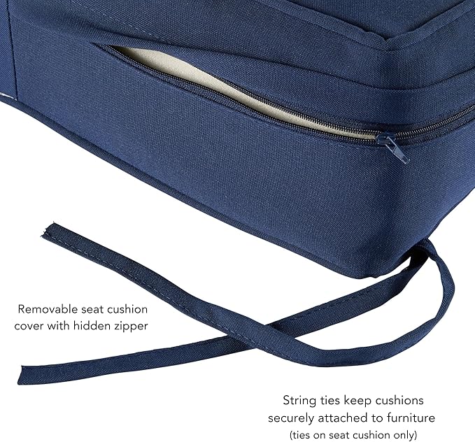 Greendale Home Fashions 2-Piece Outdoor Deep Seat Cushion Set, Midnight