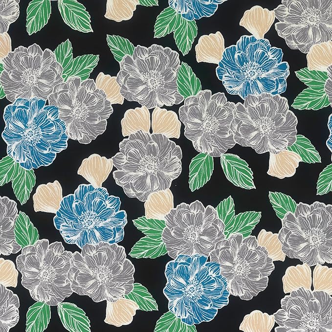 LVTXIII Outdoor Chair Cushions, Water Repellent Patio Furniture Cushions Outdoor Chair Pads with Ties for Dining Chairs and Garden Furniture, 22"x22"x3" Set of 2, Peony Garden