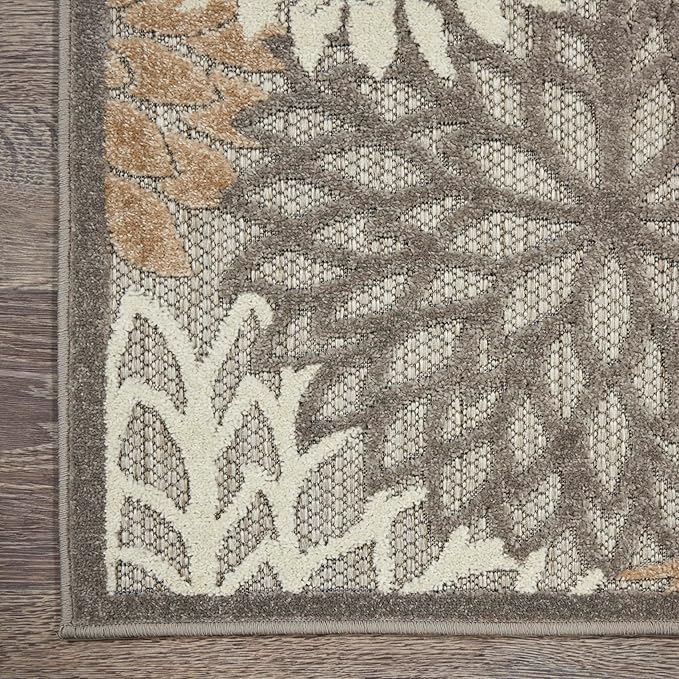 Nourison Home Aloha Natural 7' x 10' Area Rug - Easy Clean, Non Shedding, Bed Room, Living Room, Dining Room, Kitchen (7' x 10')