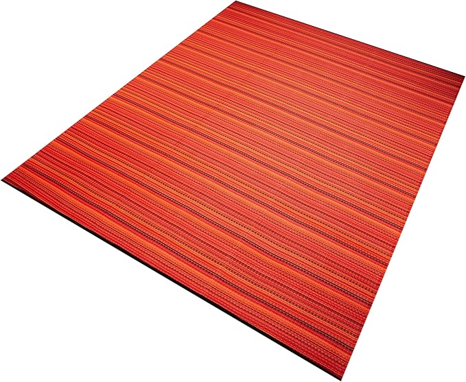 Outdoor/Indoor Rug Plastic Straw Rug Waterproof Portable Outdoor Mat, Easy to Clean and Fold,Perfect for Garden, Patio, Picnic, Decking-（Red，6x9Ft）