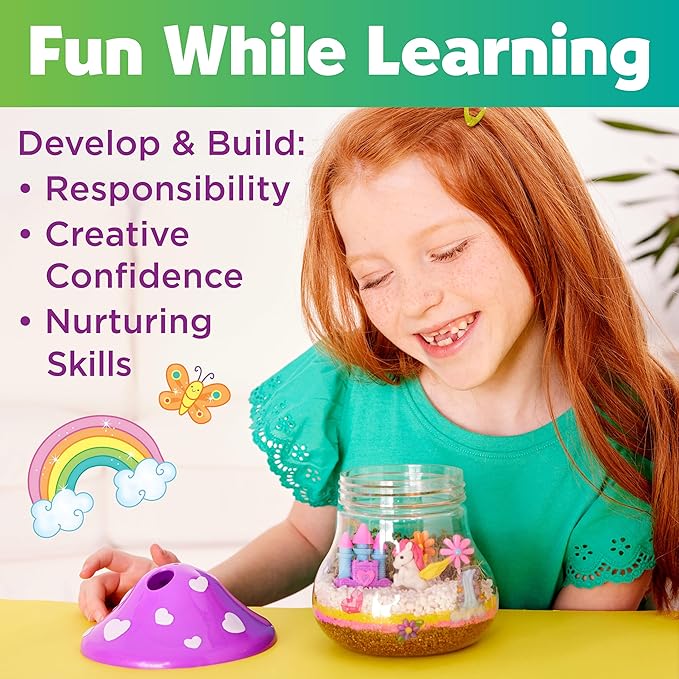 Creativity for Kids Plant and Grow Unicorn Forest: Terrarium Kit for Kids, Unicorn Toys and STEM Kits, Easter Basket Stuffers & Arts and Crafts for Girls (Ages 6+)